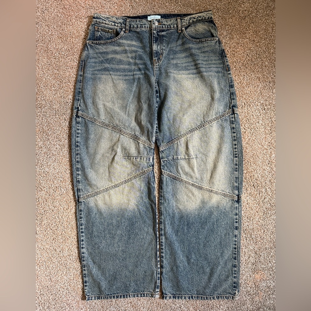 Revice Los Angeles Denim NWT Y2K Baggy Wide Leg Low Rise Jet Jeans